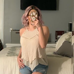 Woman’s off white blouse